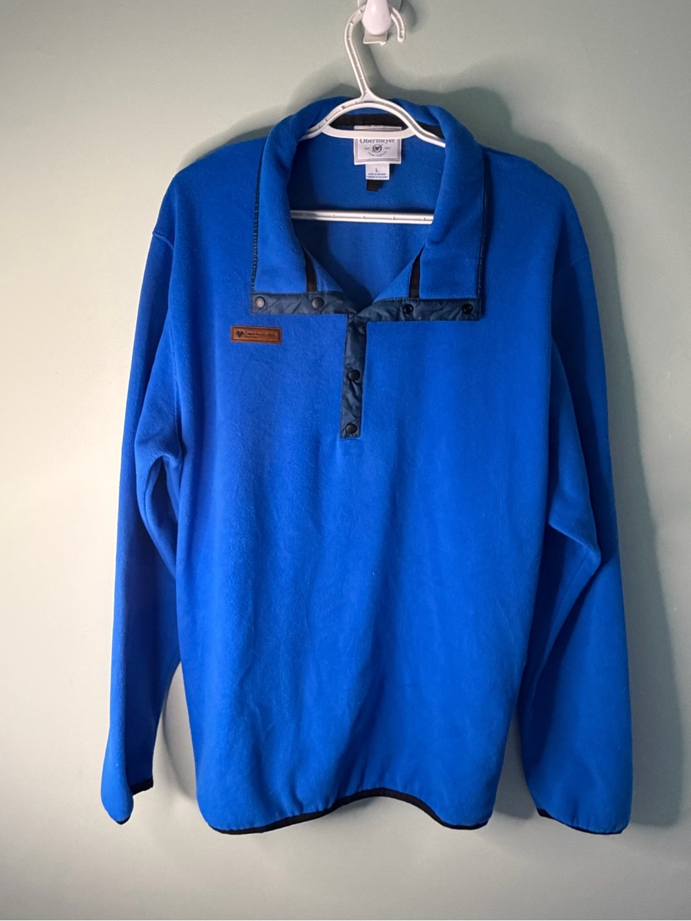 Obermeyer Boulder Fleece Snap Pullover Blue - Size L
